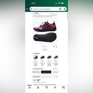 Women's Black Pink Athletic Shoes